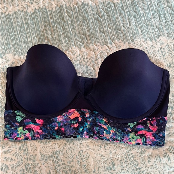 PINK Victoria's Secret Other - Pink by Victoria’s Secret-  Longline Bra strapless Bra Navy/Multicolor